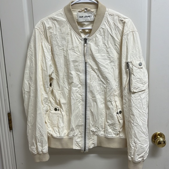 Our Legacy Men's Cream Bomber Jacket | Size M - Picture 2 of 12